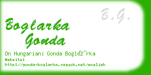 boglarka gonda business card